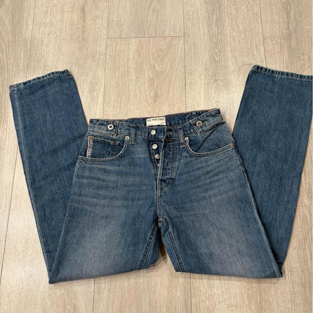 Free People We The Free High Rise Straight Leg Cotton Jeans. Size 27